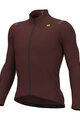 ALÉ Tricou de cilism pentru iarnă cu mânecă lungă - WARM RACE - bordo