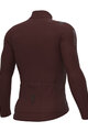 ALÉ Tricou de cilism pentru iarnă cu mânecă lungă - WARM RACE - bordo