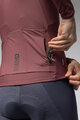 ALÉ Tricou de cilism pentru iarnă cu mânecă lungă - WARM RACE - bordo