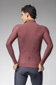 ALÉ Tricou de cilism pentru iarnă cu mânecă lungă - WARM RACE - bordo