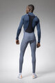 ALÉ Pantaloni de ciclism lungi cu bretele - KLIMATIK K-ATMO - albastru deschis