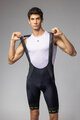 ALÉ Pantaloni scurți de ciclism cu bretele - STRADA 2.0 PR-E - negru/galben