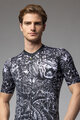 ALÉ Tricou de ciclism cu mânecă scurtă - SAFARI PRAGMA - negru/alb