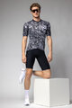 ALÉ Tricou de ciclism cu mânecă scurtă - SAFARI PRAGMA - negru/alb