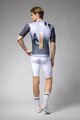 ALÉ Tricou de ciclism cu mânecă scurtă - SOUND PR-E - alb/gri