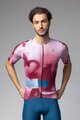 ALÉ Tricou de ciclism cu mânecă scurtă - SOUND PR-E - alb/bordo
