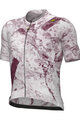 ALÉ Tricou de ciclism cu mânecă scurtă - MARBLE PR-E - alb/roșu