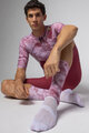 ALÉ Tricou de ciclism cu mânecă scurtă - MARBLE PR-E - alb/roșu