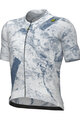 ALÉ Tricou de ciclism cu mânecă scurtă - MARBLE PR-E - alb/albastru