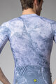 ALÉ Tricou de ciclism cu mânecă scurtă - MARBLE PR-E - alb/albastru