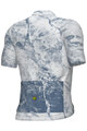 ALÉ Tricou de ciclism cu mânecă scurtă - MARBLE PR-E - alb/albastru