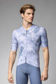 ALÉ Tricou de ciclism cu mânecă scurtă - MARBLE PR-E - alb/albastru