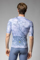 ALÉ Tricou de ciclism cu mânecă scurtă - MARBLE PR-E - alb/albastru