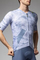 ALÉ Tricou de ciclism cu mânecă scurtă - MARBLE PR-E - alb/albastru