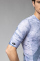 ALÉ Tricou de ciclism cu mânecă scurtă - MARBLE PR-E - alb/albastru