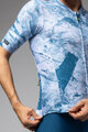 ALÉ Tricou de ciclism cu mânecă scurtă - MARBLE PR-E - alb/albastru