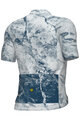 ALÉ Tricou de ciclism cu mânecă scurtă - MARBLE PR-E - alb/albastru