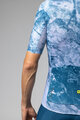 ALÉ Tricou de ciclism cu mânecă scurtă - MARBLE PR-E - alb/albastru