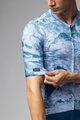 ALÉ Tricou de ciclism cu mânecă scurtă - MARBLE PR-E - alb/albastru