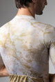 ALÉ Tricou de ciclism cu mânecă scurtă - MARBLE PR-E - alb/auriu