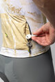 ALÉ Tricou de ciclism cu mânecă scurtă - MARBLE PR-E - alb/auriu