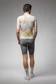 ALÉ Tricou de ciclism cu mânecă scurtă - MARBLE PR-E - alb/auriu