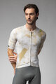 ALÉ Tricou de ciclism cu mânecă scurtă - MARBLE PR-E - alb/auriu