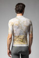 ALÉ Tricou de ciclism cu mânecă scurtă - MARBLE PR-E - alb/auriu