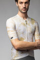 ALÉ Tricou de ciclism cu mânecă scurtă - MARBLE PR-E - alb/auriu
