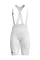 ALÉ Pantaloni scurți de ciclism cu bretele - VOLTAGE R-EV1 - alb