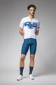 ALÉ Tricou de ciclism cu mânecă scurtă - SAUVAGE PR-E - alb/albastru