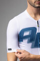 ALÉ Tricou de ciclism cu mânecă scurtă - SAUVAGE PR-E - alb/albastru