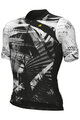 ALÉ Tricou de ciclism cu mânecă scurtă - PALM PR-E - negru/alb