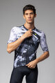 ALÉ Tricou de ciclism cu mânecă scurtă - PALM PR-E - negru/alb