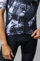 ALÉ Tricou de ciclism cu mânecă scurtă - PALM PR-E - negru/alb