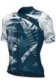 ALÉ Tricou de ciclism cu mânecă scurtă - PALM PR-E - alb/albastru