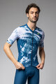 ALÉ Tricou de ciclism cu mânecă scurtă - PALM PR-E - alb/albastru