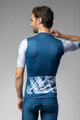 ALÉ Tricou de ciclism cu mânecă scurtă - PALM PR-E - alb/albastru