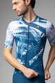 ALÉ Tricou de ciclism cu mânecă scurtă - PALM PR-E - alb/albastru