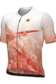 ALÉ Tricou de ciclism cu mânecă scurtă - QURTZ PR-E - alb/portocaliu