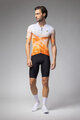 ALÉ Tricou de ciclism cu mânecă scurtă - QURTZ PR-E - alb/portocaliu