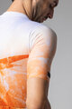 ALÉ Tricou de ciclism cu mânecă scurtă - QURTZ PR-E - alb/portocaliu