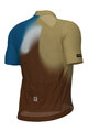 ALÉ Tricou de ciclism cu mânecă scurtă - FLASH PR-E - galben/maro/albastru/alb