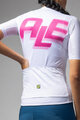 ALÉ Tricou de ciclism cu mânecă scurtă - SAUVAGE PR-E - alb/roz