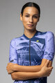ALÉ Tricou de ciclism cu mânecă scurtă - PALM PR-E - albastru/mov
