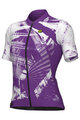 ALÉ Tricou de ciclism cu mânecă scurtă - PALM PR-E - ciclamen/alb