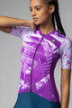 ALÉ Tricou de ciclism cu mânecă scurtă - PALM PR-E - ciclamen/alb