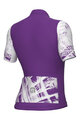 ALÉ Tricou de ciclism cu mânecă scurtă - PALM PR-E - ciclamen/alb