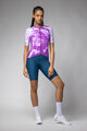 ALÉ Tricou de ciclism cu mânecă scurtă - PALM PR-E - ciclamen/alb