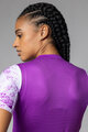 ALÉ Tricou de ciclism cu mânecă scurtă - PALM PR-E - ciclamen/alb